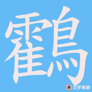 鸖笔顺动图