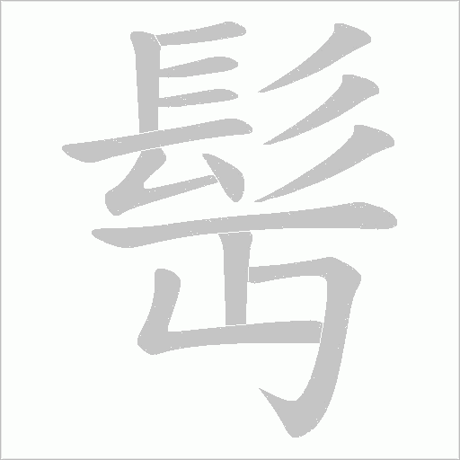 髩笔顺动图