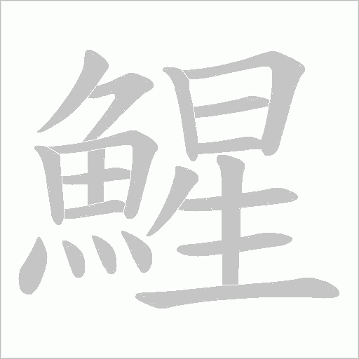 鯹笔顺动图