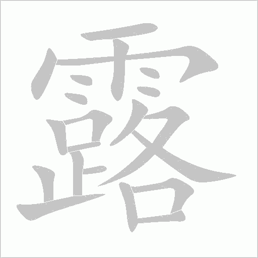 露笔顺动图