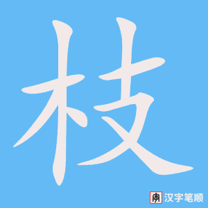 枝笔顺动图