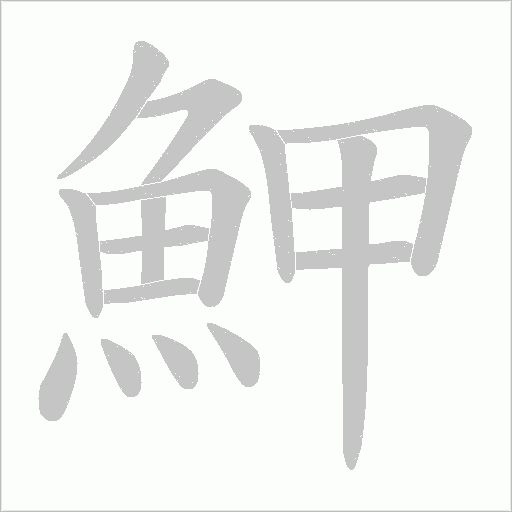 魻笔顺动图
