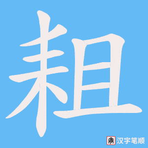 耝笔顺动图