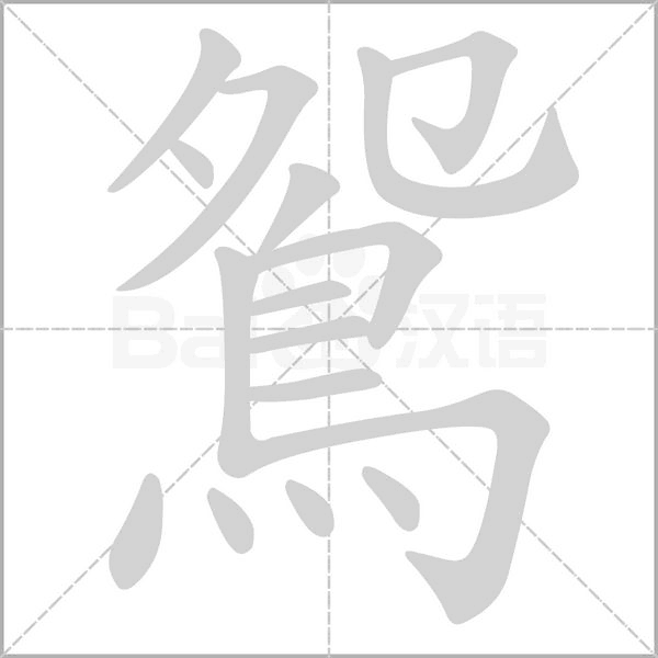 鴛笔顺动图
