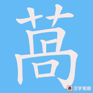 萵笔顺动图