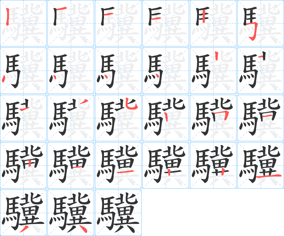 驥的笔顺