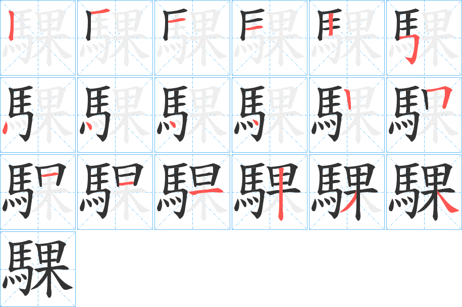 騍的笔顺