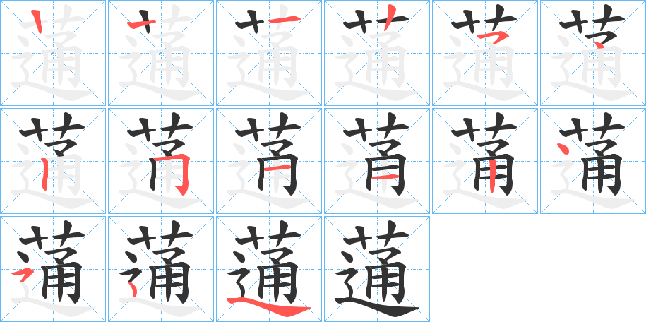 蓪的笔顺