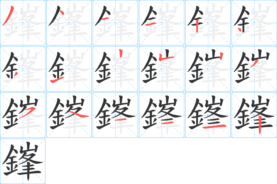 鎽的笔顺