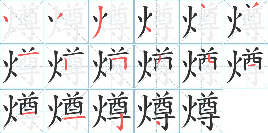 燇的笔顺
