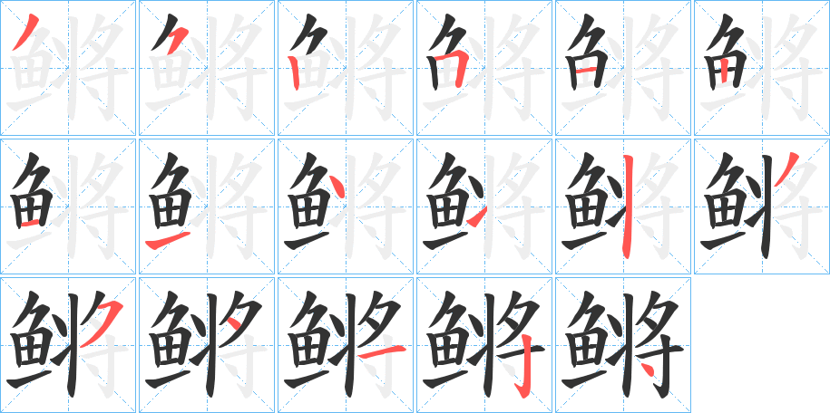 鳉的笔顺