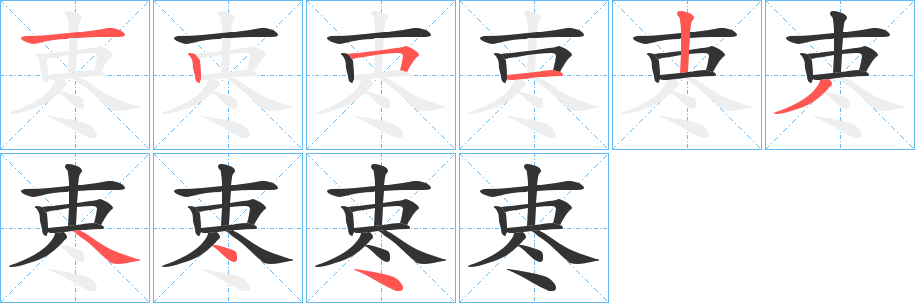 栆的笔顺