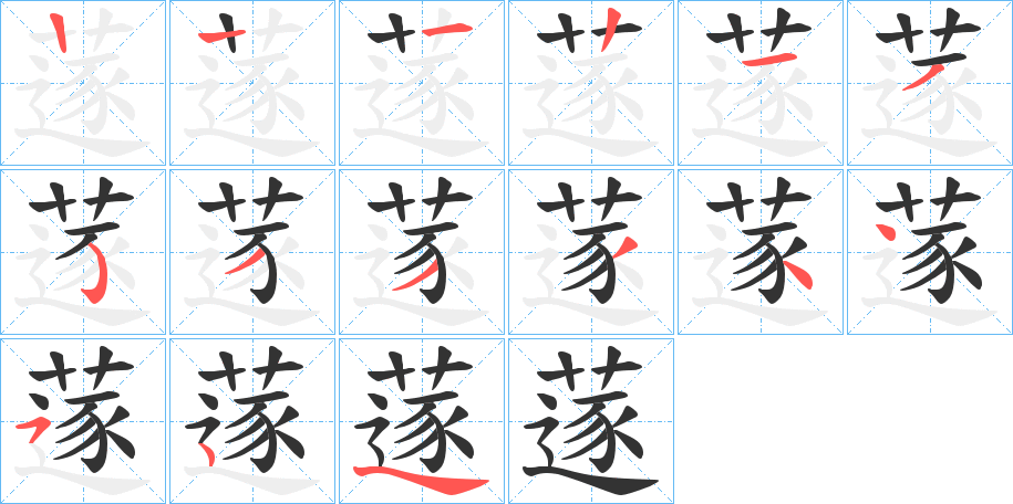 蓫的笔顺