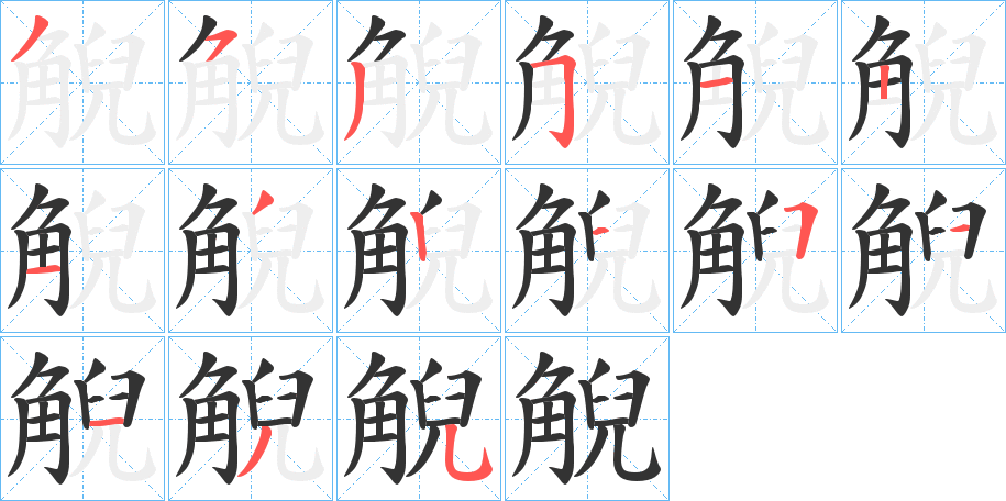 觬的笔顺