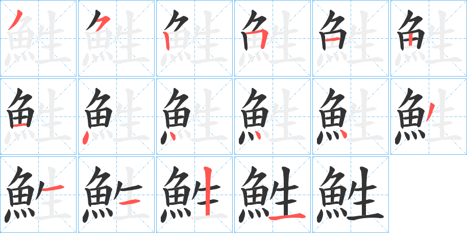 鮏的笔顺
