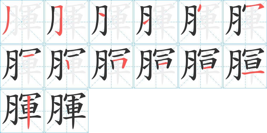 腪的笔顺