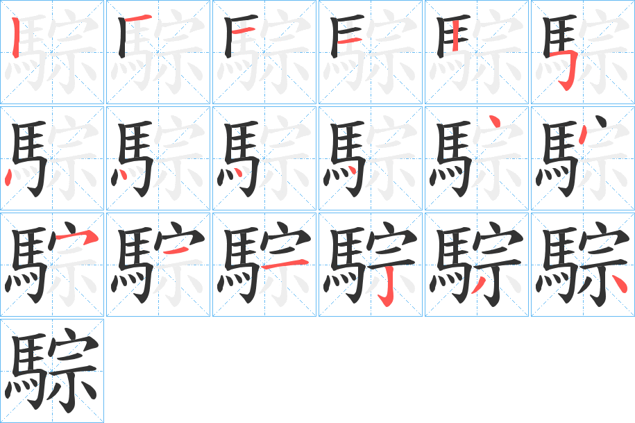 騌的笔顺