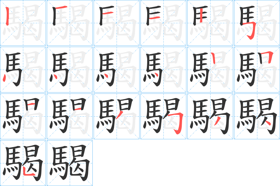 騔的笔顺