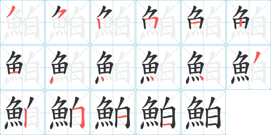 鮊的笔顺