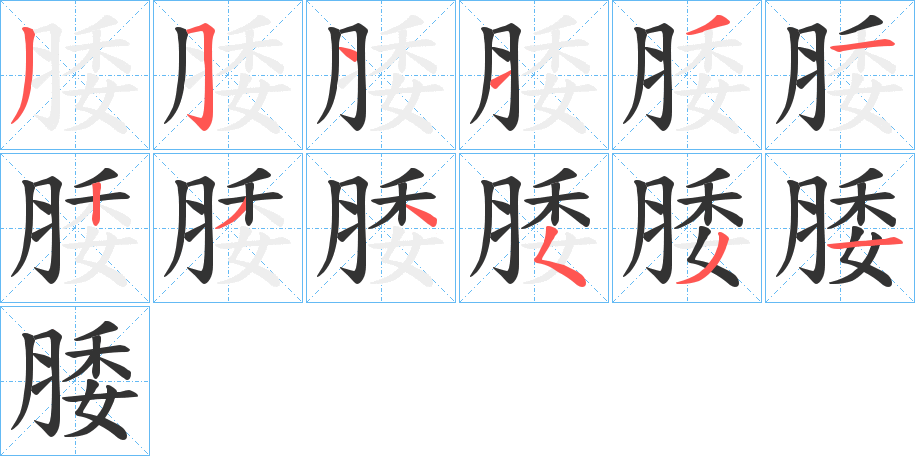 腇的笔顺