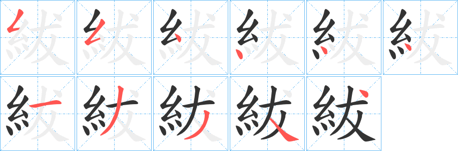 紱的笔顺