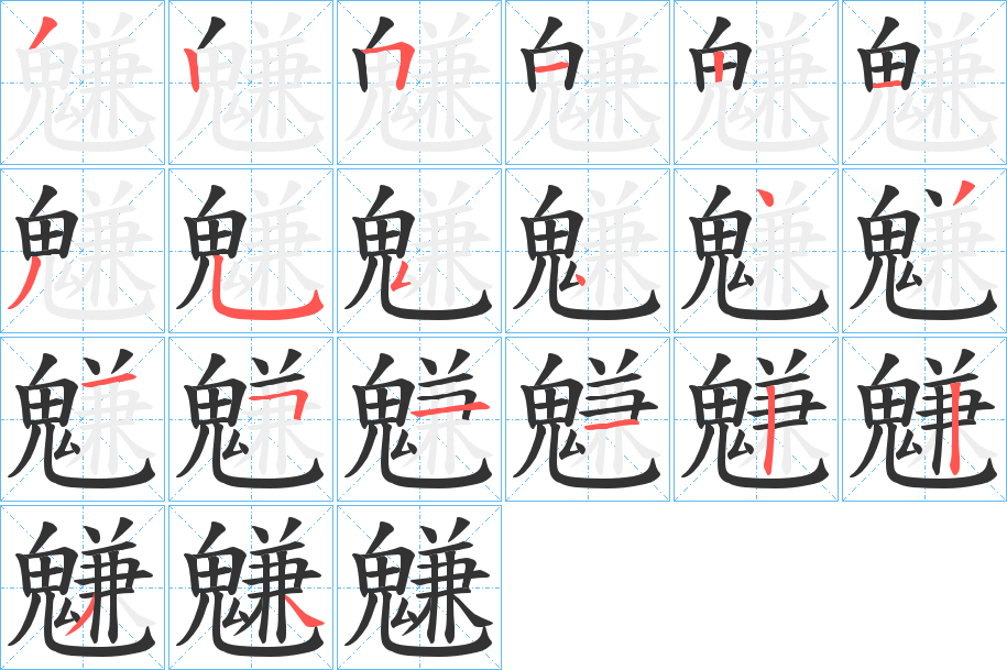 魐的笔顺