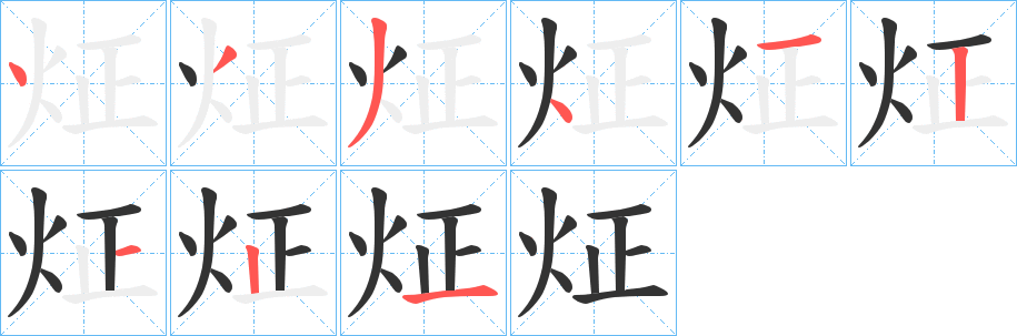 炡的笔顺