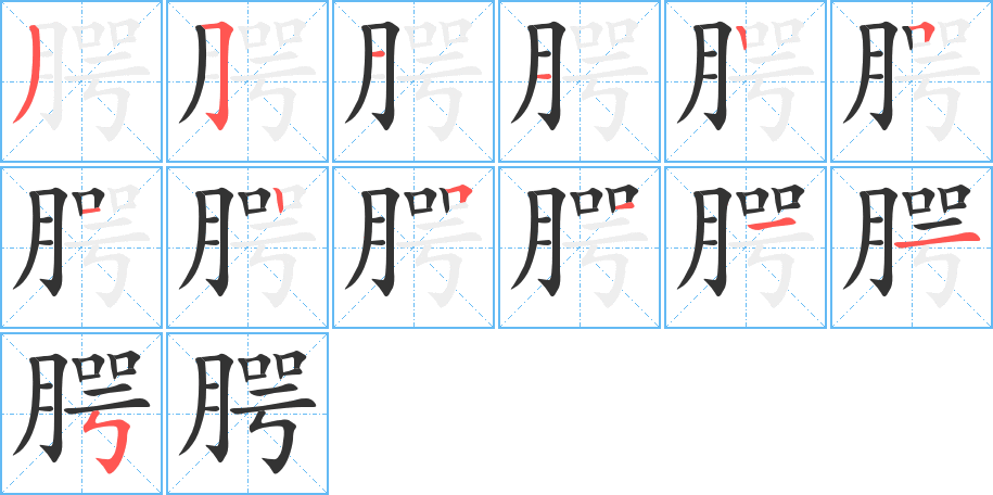 腭的笔顺