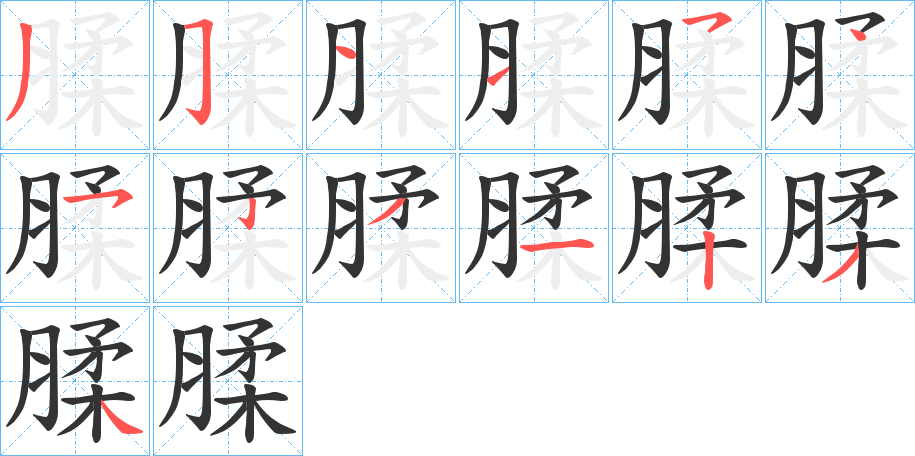 腬的笔顺