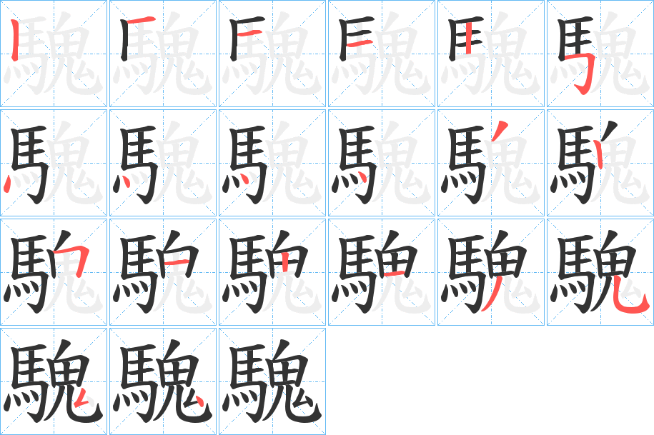 騩的笔顺