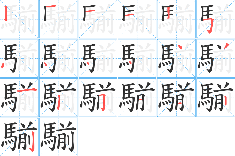 騚的笔顺