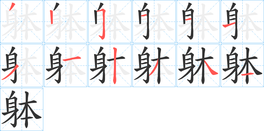 躰的笔顺