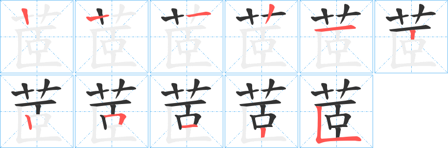 茝的笔顺