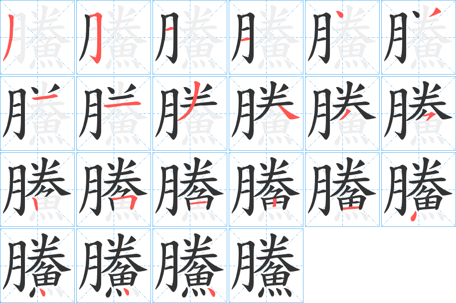 鰧的笔顺