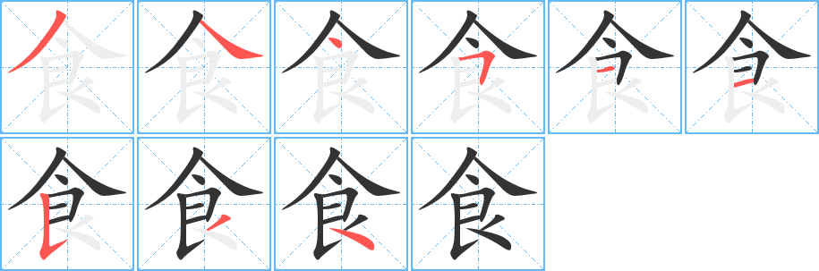食的笔顺