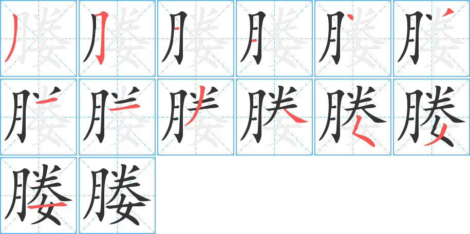 媵的笔顺