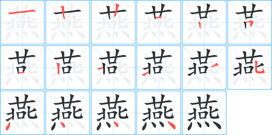 燕的笔顺