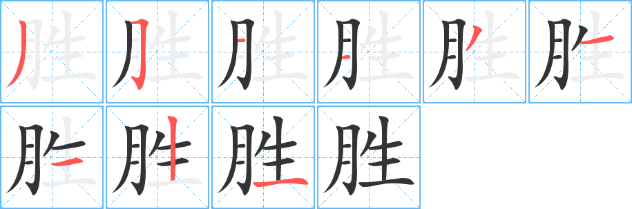 胜的笔顺