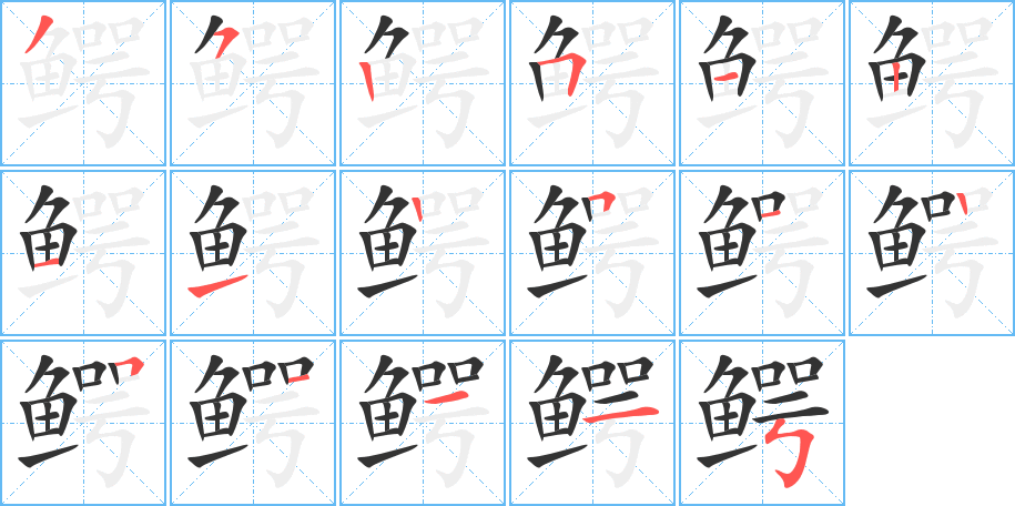 鳄的笔顺