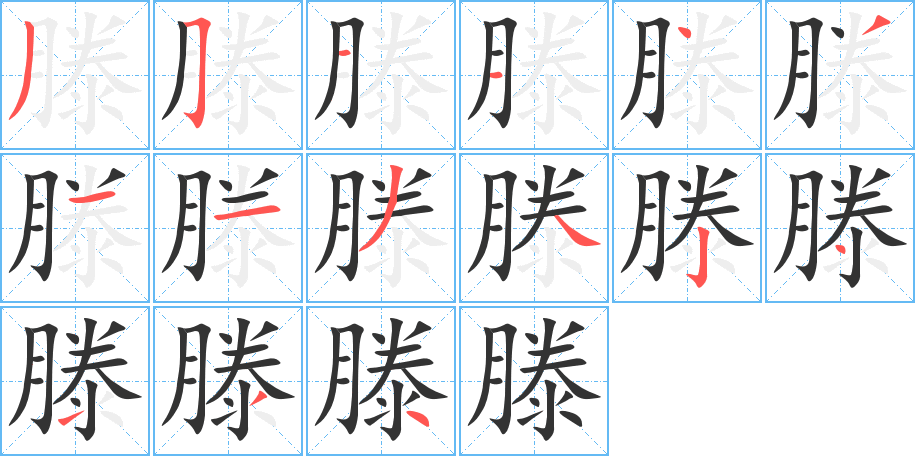 滕的笔顺
