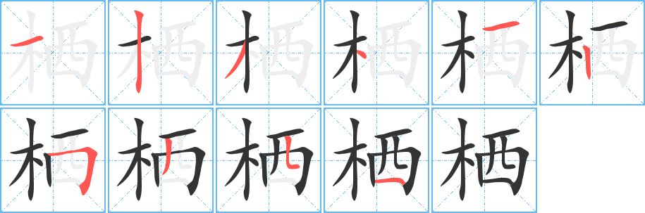 栖的笔顺