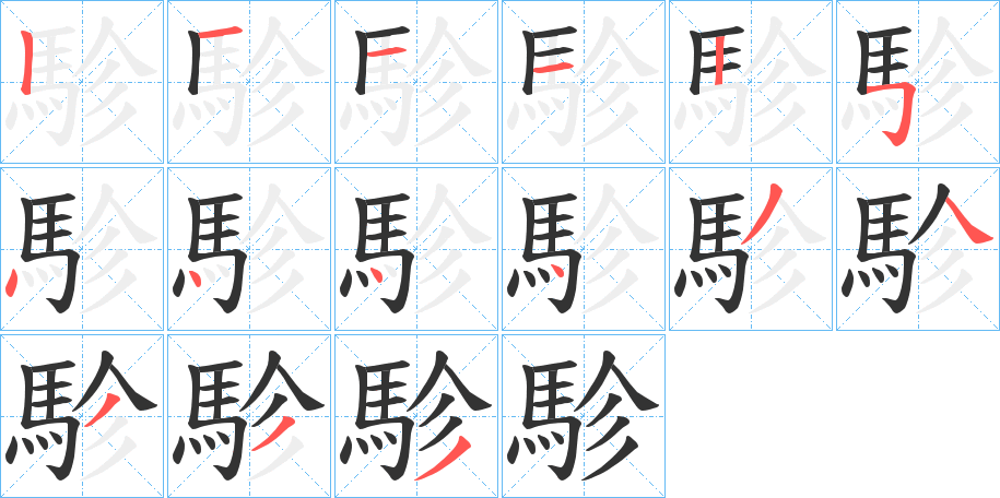 駗的笔顺