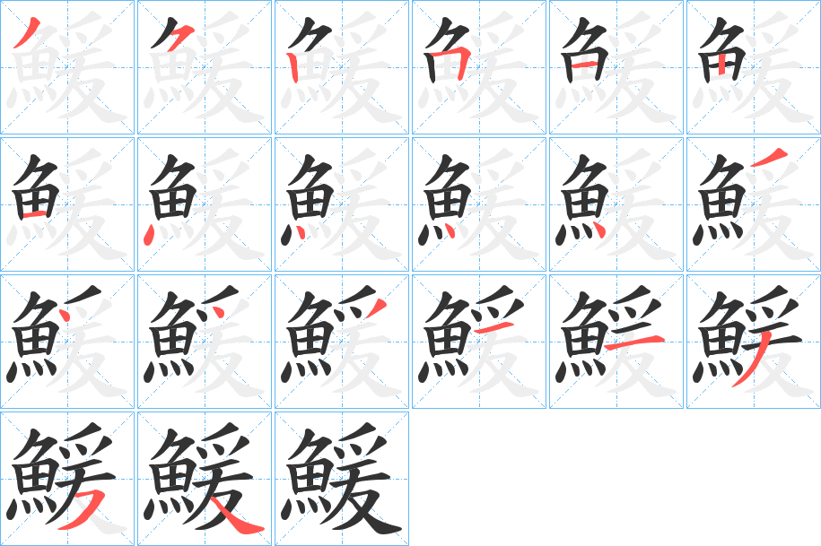 鰀的笔顺