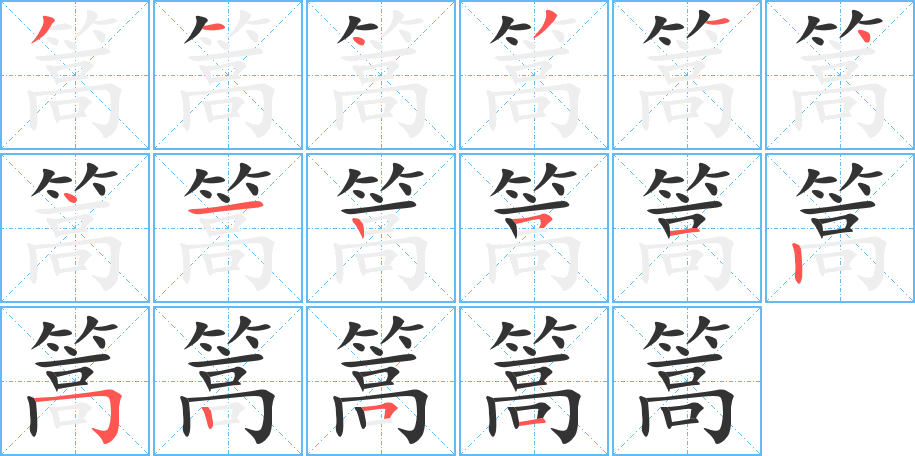 篙的笔顺