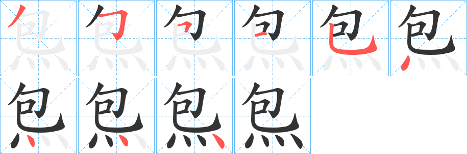 炰的笔顺