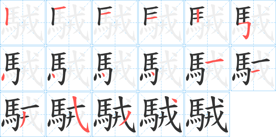 駥的笔顺