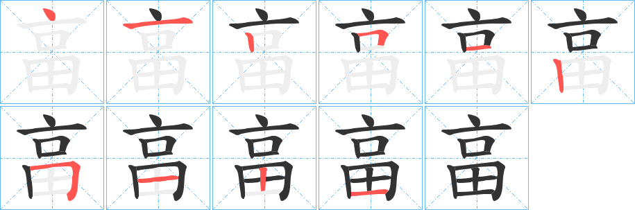 畗的笔顺