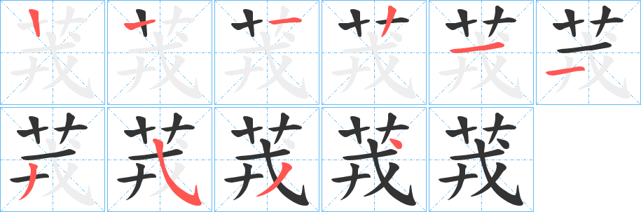 茙的笔顺