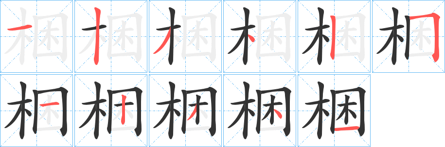 梱的笔顺