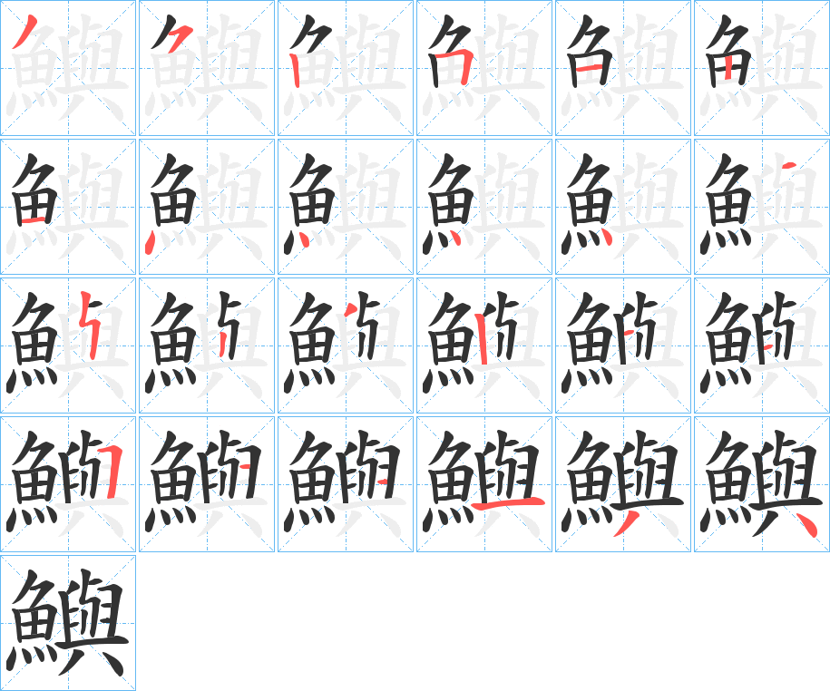 鱮的笔顺